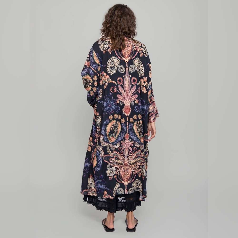 Natural Life Camila Kimono In Black Motif - Picture 2 of 2